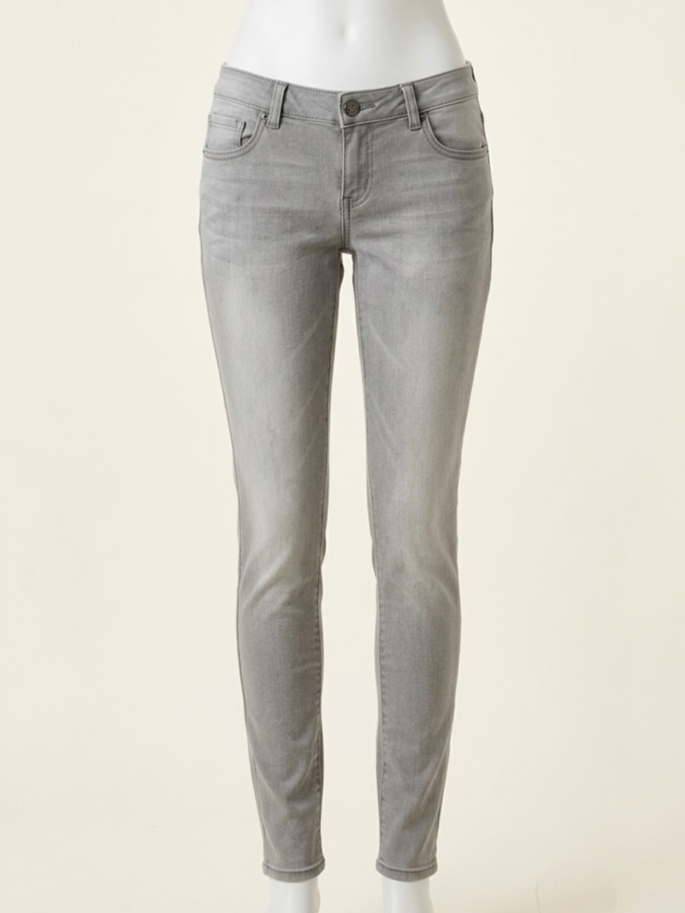 Celebrity Blues Gray Wash Skinny Jeans Faded Stretch Denim Size 11